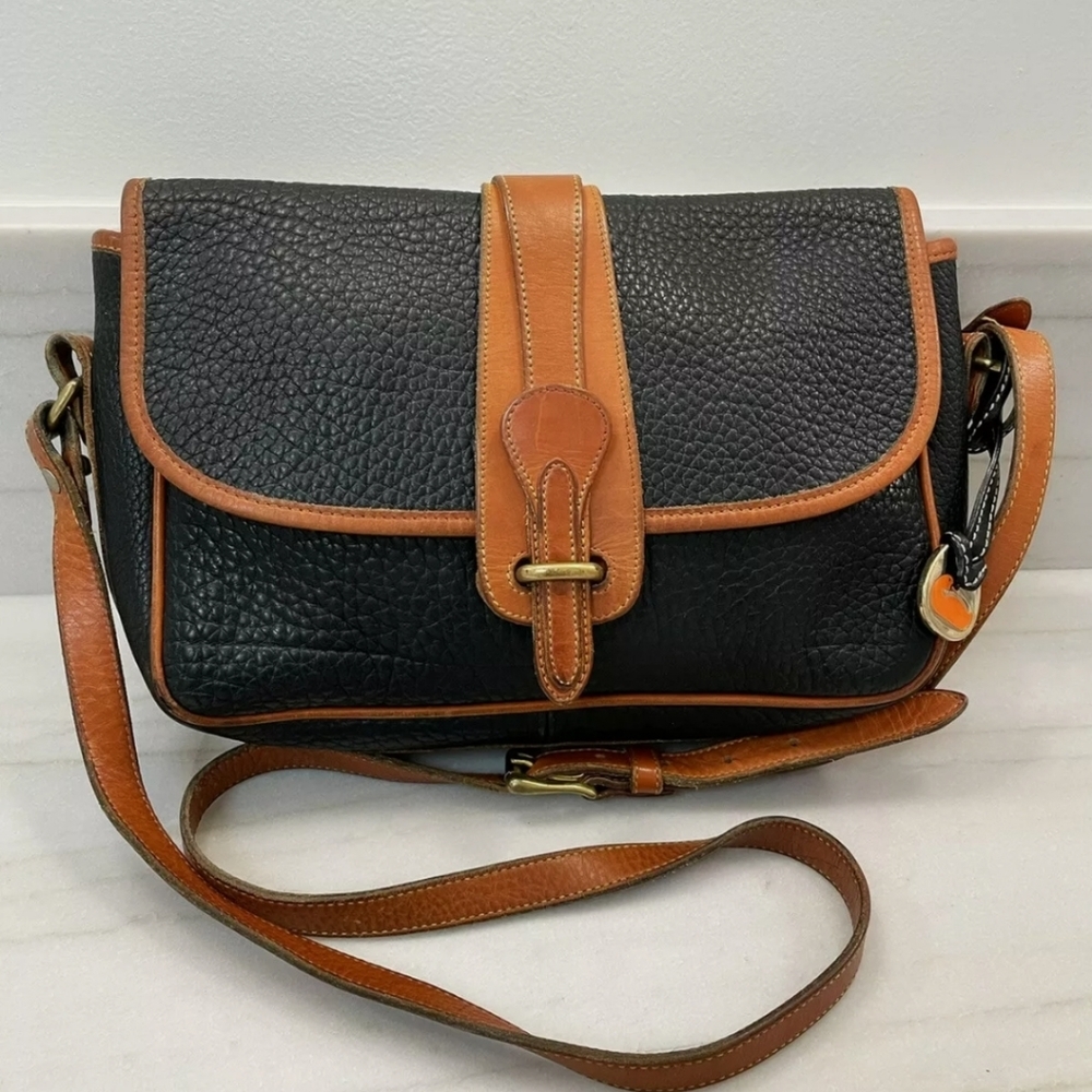 DOONEY & BOURKE All Weather Leather Equestrian Vintage Satchel Crossbody Bag
